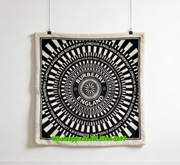 Burberry London England Radial Monochrome Flannel Throw Blanket B115
